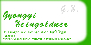 gyongyi weingoldner business card